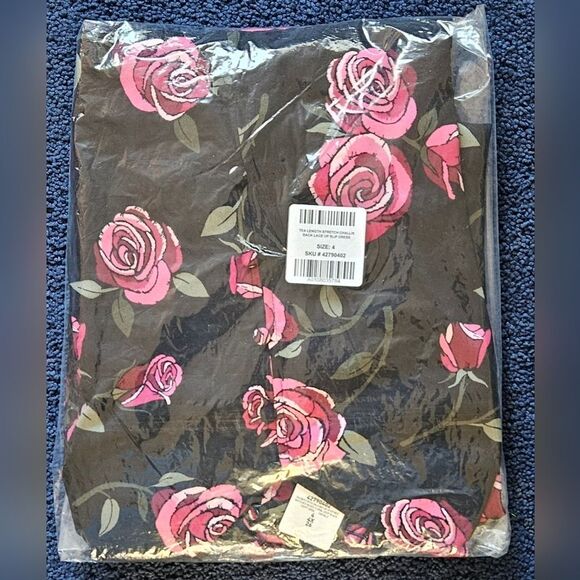 TORRID BRAND NEW Plus Size Tea Length Stretch Challis Rose Slip Dress 4X - Picture 15 of 15